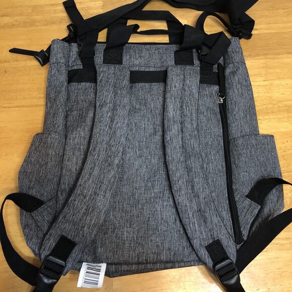 Eddie Bauer Diaper Bag Convertible Backpack Gray First‎ Adventure Mercer F5 - Picture 3 of 11